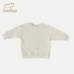 Organic Cotton kids pullover Custom sweatshirt Eco friendly Children Sweatshirt Sustainable girls crew neck
