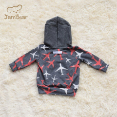 Eco-friendly Kids Tracksuits Print Cotton Jogger Set Organic Cotton Children pull over hoodie set