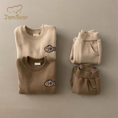baby organic sweatsuit baby fleece sweatshirt Set Sustainable infant pullover set Eco friendly baby Sweatshirt jogger set