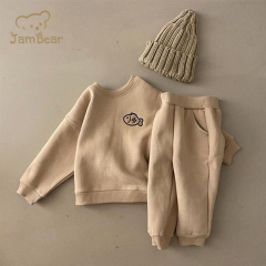 baby organic sweatsuit baby fleece sweatshirt Set Sustainable infant pullover set Eco friendly baby Sweatshirt jogger set