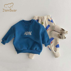 Sustainable Sweatsuit Infants Organic Cotton Baby Sweatshirt Set Eco-firendly Toddler Tracksuits