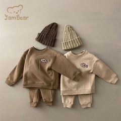 baby organic sweatsuit baby fleece sweatshirt Set Sustainable infant pullover set Eco friendly baby Sweatshirt jogger set