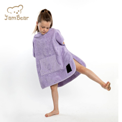 100% Organic cotton beach poncho for kids sustainable terry cloth beach poncho eco friendly poncho blanket