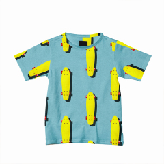 Short Sleeve Crew Neck kids T-Shirt and Shorts organic cotton Kids boys shorts set Natural baby boy shorts sets
