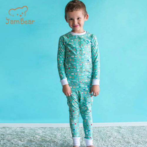 Organic Cotton kids night suit Children Pyjamas Eco-friendly 2 Piece Pajama baby jammies Cotton Pjs For kids sleeping clothes