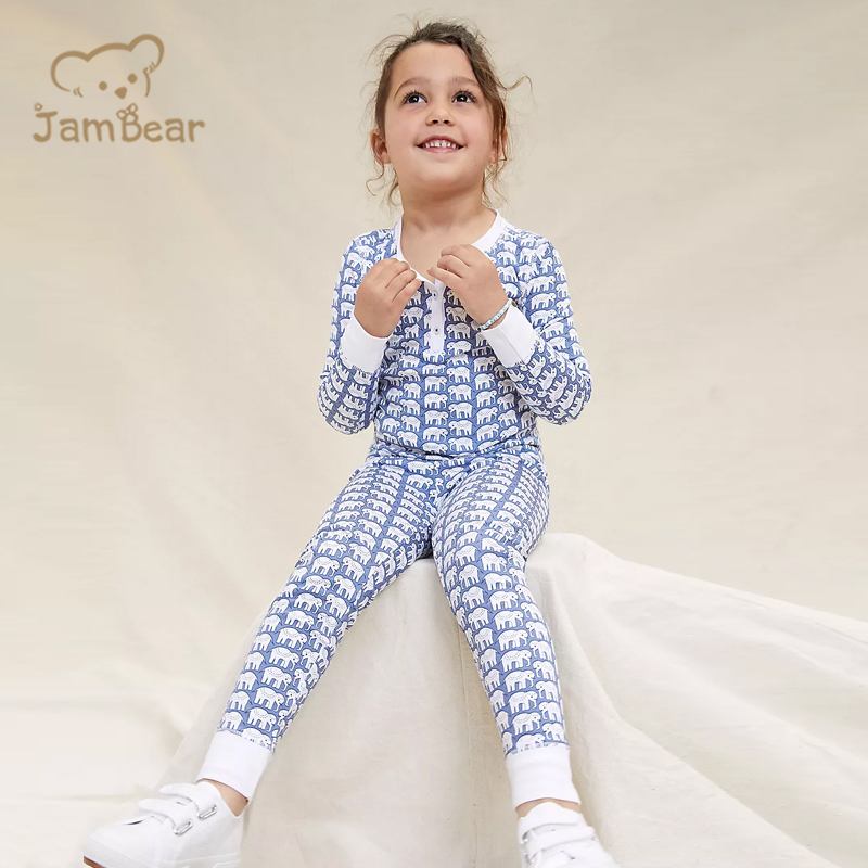 organic Bamboo sleepwear children children 2 piece pajama 100% cotton Bamboo Pajamas Kids Sustainable Children Pyjamas