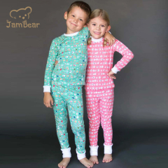 Organic Cotton kids night suit Children Pyjamas Eco-friendly 2 Piece Pajama baby jammies Cotton Pjs For kids sleeping clothes