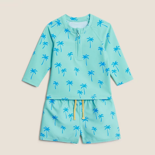 Printed two-piece swimsuit kids Swimsuits children boy Swimwear Sustainable 2pc Pelican Swim Set