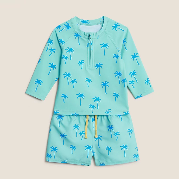Printed two-piece swimsuit kids Swimsuits children boy Swimwear Sustainable 2pc Pelican Swim Set