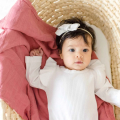 Organic baby swaddle blanket organic cotton Muslin Swaddle Blankets Summer baby blanket