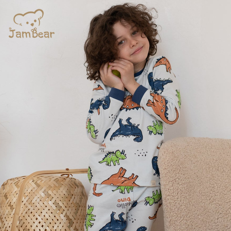 Organic Cotton Kids Lounge Set eco cotton pyjamams Sustainable pyjama enfant children homewear For Kids Boys