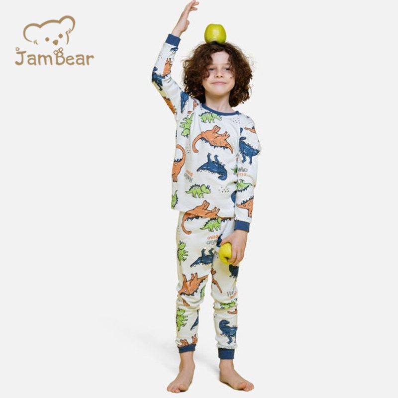 Organic Cotton Kids Lounge Set eco cotton pyjamams Sustainable pyjama enfant children homewear For Kids Boys