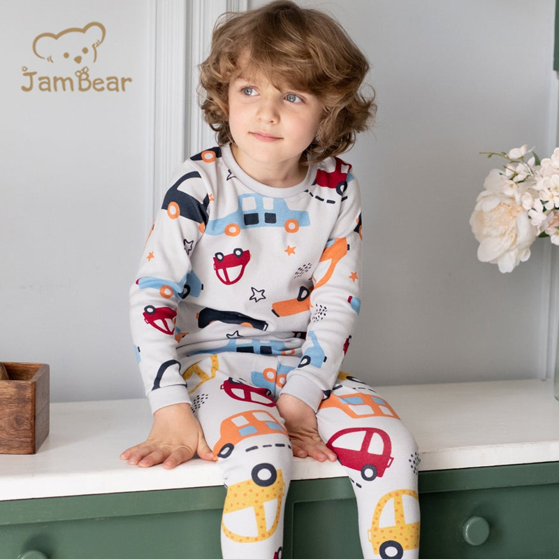 Environmental Bamboo Pajamas Kids Natural Eco-friendly Kids Two Piece Sweatsuits Sustainable Children Pajamas
