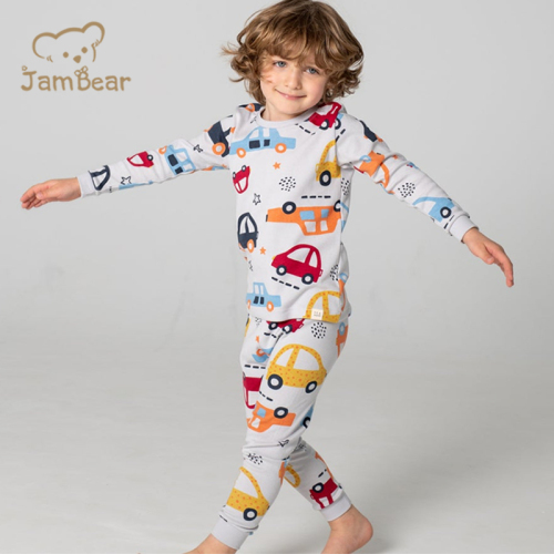 Environmental Bamboo Pajamas Kids Natural Eco-friendly Kids Two Piece Sweatsuits Sustainable Children Pajamas