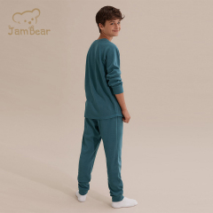 Sustainable organic cotton waffle pyjamas set eco friendly waffle kids pajamas set waffle enfant pyjama