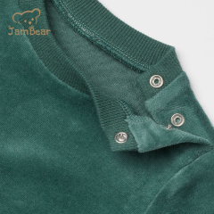 Organic cotton Velour toddler sweatshirt set sustainable Velour toddler jogger sets eco friendly baby clothing set