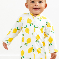 Kids boy swimwear children boy Swimsuits Sustainable Printed Swimsuit Set two way zip long sleeve Swimwear