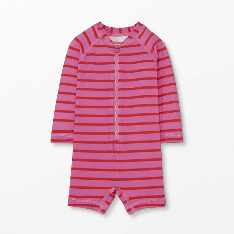 Printed Swimsuit Set two way zip long sleeve Swimwear kids boy swimwear natural children boy Swimsuits