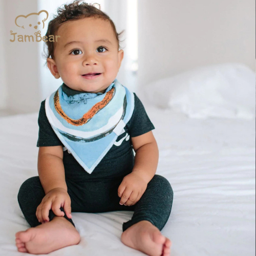 Organic bamboo custom burping bibs sustainable baby burp cloth eco friendly baby bandana bibs