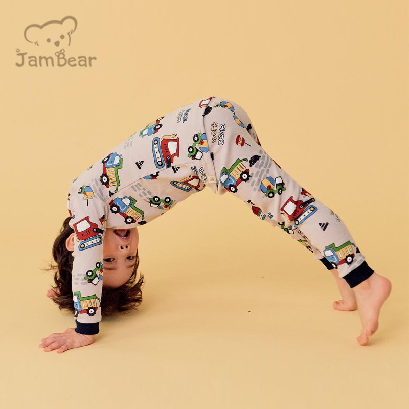 Environmental Two Peace Bamboo Pajamas Kids Natural Eco-friendly Sleep Wear Kids Print Children Pyjamas