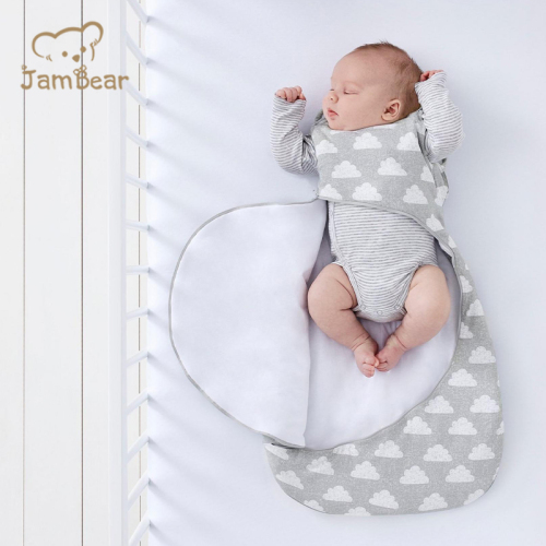 Organic cotton baby sleeping bags eco friendly baby sleep sack sustainable baby sleeping zip bag sack