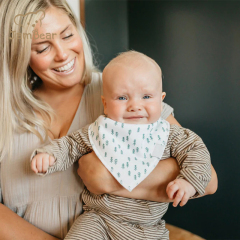 Organic bamboo custom burping bibs sustainable baby burp cloth eco friendly baby bandana bibs