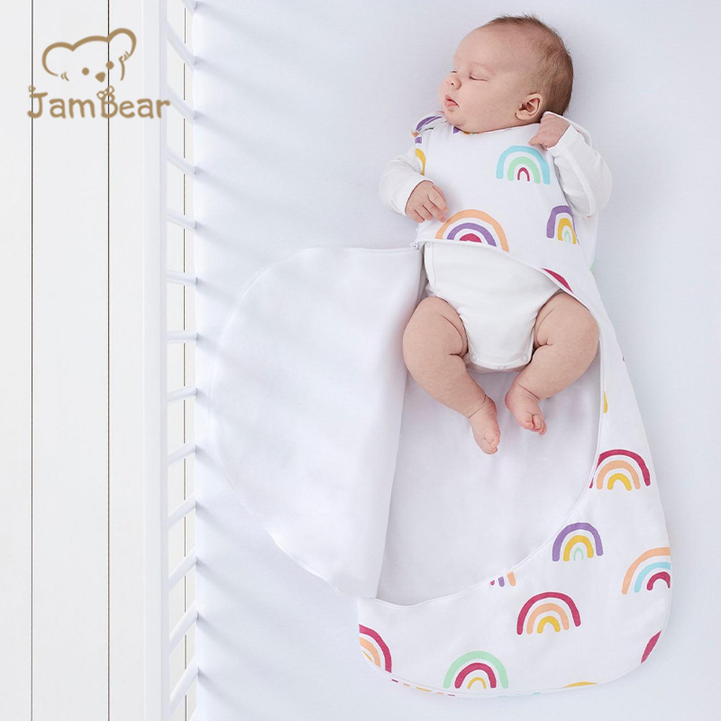 Organic cotton baby sleeping bags eco friendly baby sleep sack sustainable baby sleeping zip bag sack
