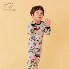 Environmental Two Peace Bamboo Pajamas Kids Natural Eco-friendly Sleep Wear Kids Print Children Pyjamas
