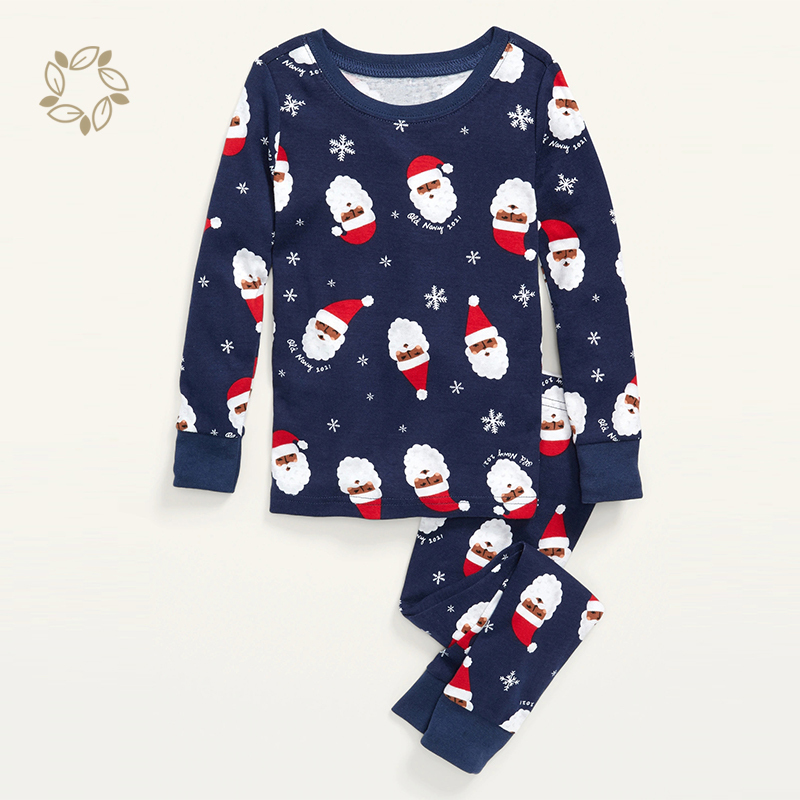 100% Organic cotton Christmas kids pajamas eco friendly childrens christmas pajamas sustainable organic christmas pajamas