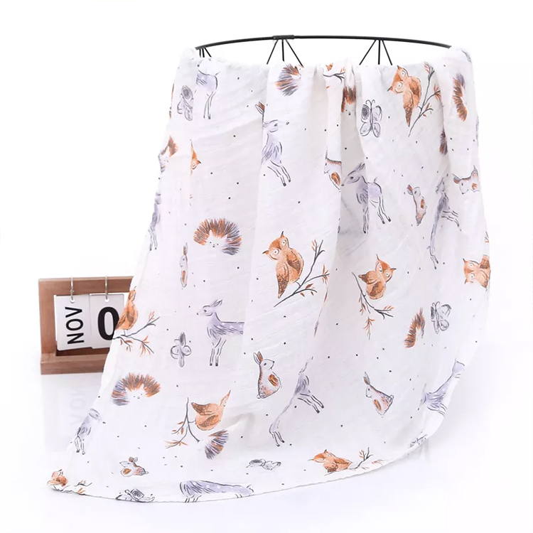 Newbron gauze wrap organic cotton baby Thin blanket Muslin Baby Blankets soft and breathable baby swaddling wrap