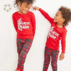 100% Organic cotton Christmas kids pajamas eco friendly childrens christmas pajamas sustainable organic christmas pajamas