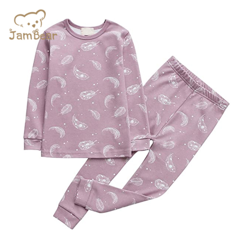 Print Pajamas For Baby Natural Eco-friendly Baby Pajamas Long Sleeve Organic Cotton Footie Pajamas