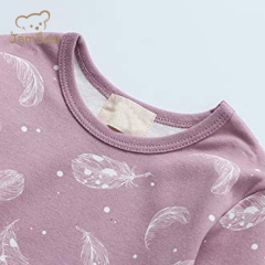 Print Pajamas For Baby Natural Eco-friendly Baby Pajamas Long Sleeve Organic Cotton Footie Pajamas