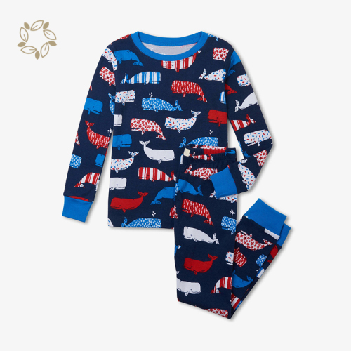100% Organic cotton children's pajamas wholesale eco friendly children pajamas sustainable enfant pyjama
