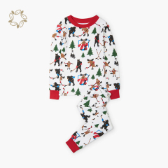 100% Organic cotton children's pajamas wholesale eco friendly children pajamas sustainable enfant pyjama
