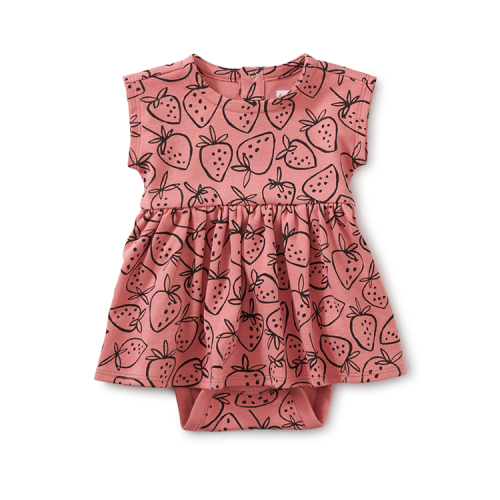 Baby twirl bodysuit Short sleeve Baby romper Dress Eco-friendly organic cotton Infants onesie baby skirt bodysuit