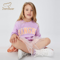 Sustainable printed kids sweatshirt organic bamboo kids crewneck sweatshirt eco friendly kids sweatshirt