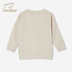 Eco friendly kids fleece sweatshirt organic bamboo printed kids sweatshirt sustainable kids crewneck sweatshirt