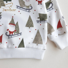 Sustainable Christmas baby sweatshirt organic cotton Christmas baby boy clothes eco friendly toddler sweatshirt