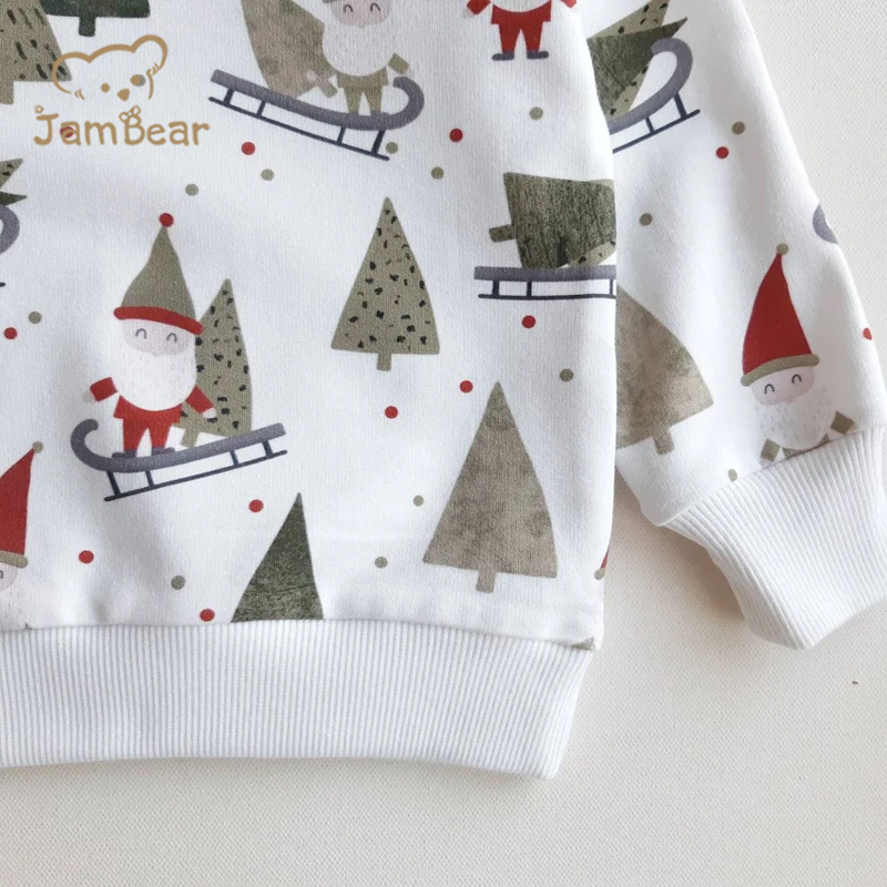 Sustainable Christmas baby sweatshirt organic cotton Christmas baby boy clothes eco friendly toddler sweatshirt