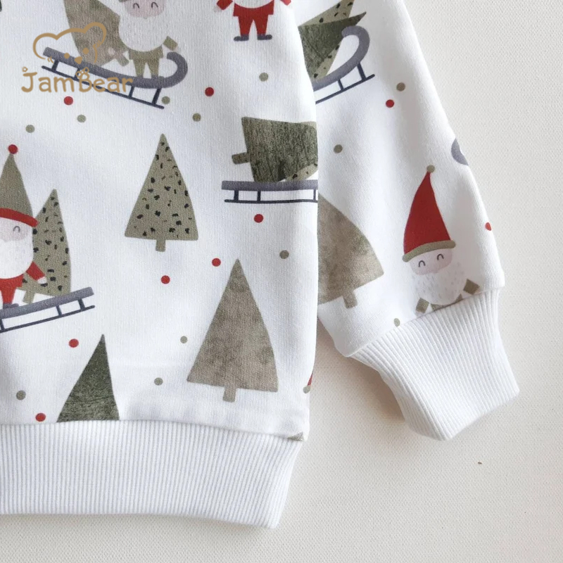 Sustainable Christmas baby sweatshirt organic cotton Christmas baby boy clothes eco friendly toddler sweatshirt