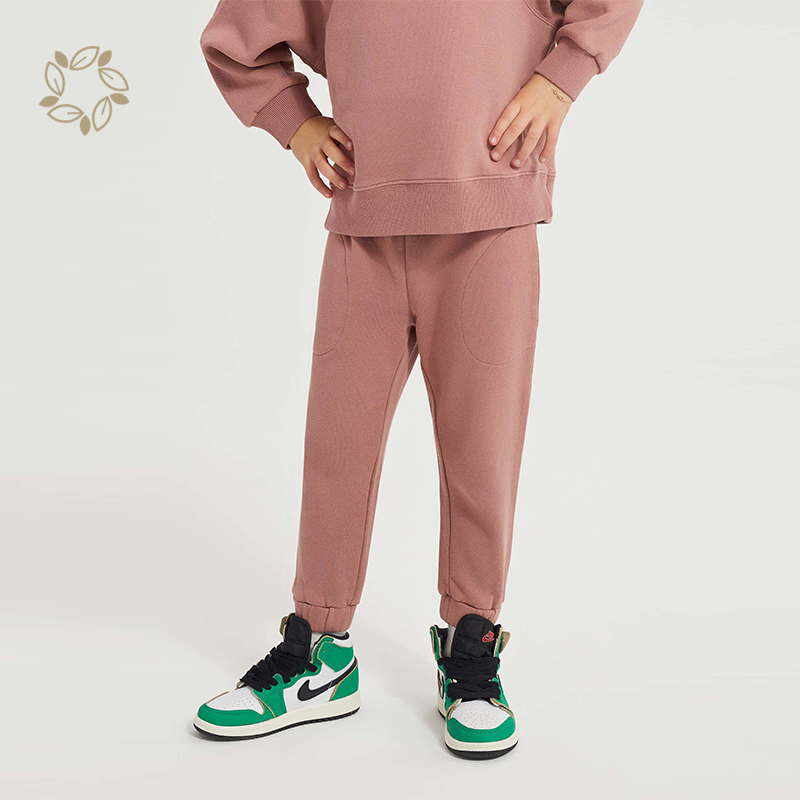 100% Organic cotton children Joggers pants eco friendly joggers pants kids girls sustainable kids joggers