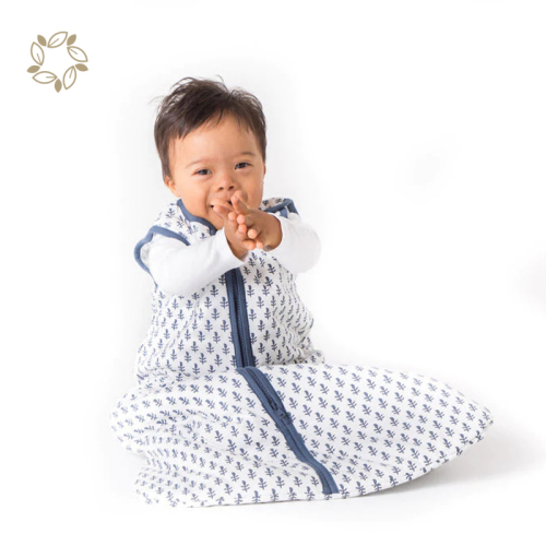 Organic cotton baby sleep bag eco friendly sleeping bag for babies printed sustainable 1.0 tog sleeping bag