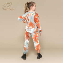 Organic Cotton kids tie dye sweatshirt and pants set sustainable sweatsuit kids eco friendly children sweatshirt set