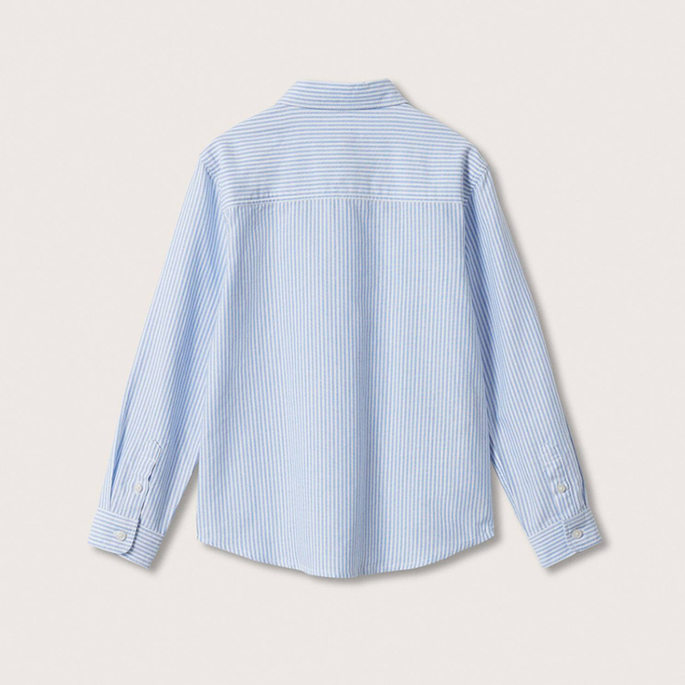 Knit long sleeve kids cotton camisas kid Chest-pocket shirt eco-friendly children shirts kid Chest-pocket tee