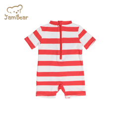 Sustainable kids printed swimsuit eco friendly custom kids swimsuit short sleeve swimsuits children boys' swimwear