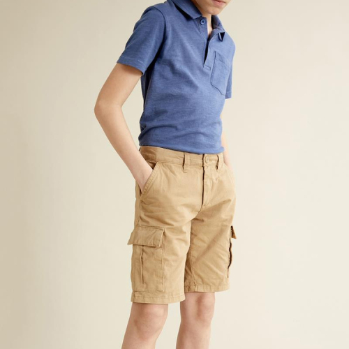 Boy's cargo Bermuda shorts Organic Cotton children cargo shorts Eco-friendly kids cargo shorts short trousers