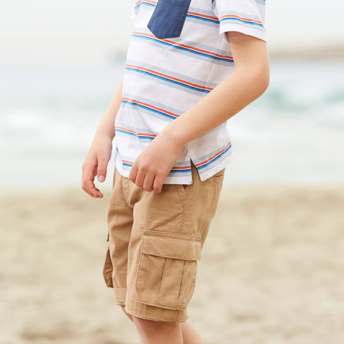 Children short trousers kids cargo shorts Organic Cotton short trousers Summer Toddlers Outside Shorts