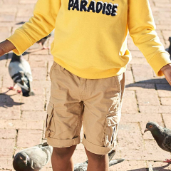Children short trousers kids cargo shorts Organic Cotton short trousers Summer Toddlers Outside Shorts
