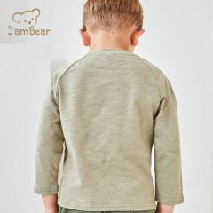 Organic Bamboo Baby henley Shirt Eco-friendly Toddler tshirt Bamboo Toddler Henley Shirt Sustainable Plain Tshirts For Boys